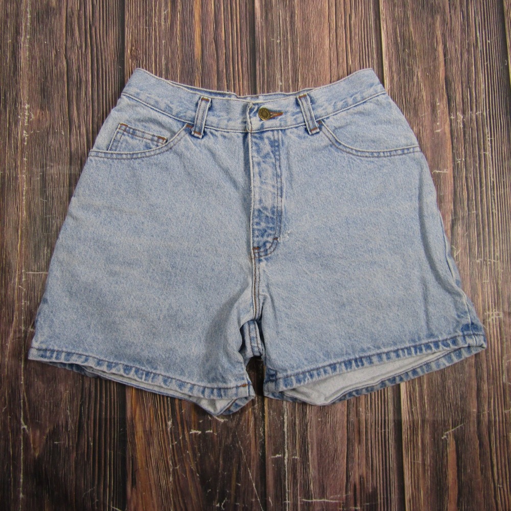 Moda International Denim Shorts Womens 8 Light Blue High Waisted Vintage Cotton